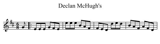 Declan McHugh's - staff notation