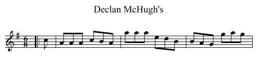 Declan McHugh's - staff notation