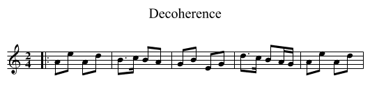 Decoherence - staff notation