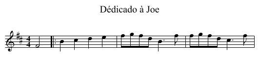 Dédicado à Joe - staff notation