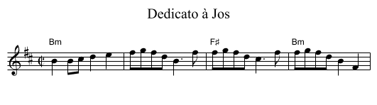 Dedicato à Jos - staff notation