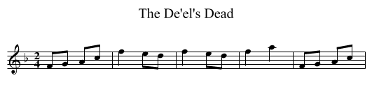 De'el's Dead, The - staff notation