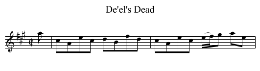 De'el's Dead - staff notation