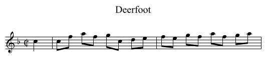 Deerfoot - staff notation