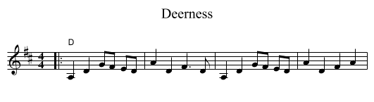 Deerness - staff notation