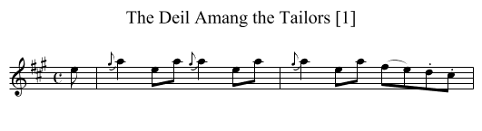 Deil Amang the Tailors [1], The - staff notation
