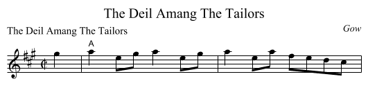 Deil Amang The Tailors, The  - staff notation