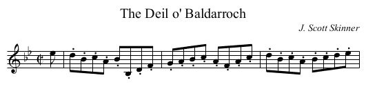 Deil o' Baldarroch, The - staff notation