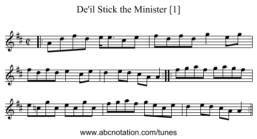 De'il Stick the Minister [1] - staff notation