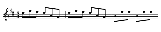 Deildy Aberteifi (Cardigan Bower) - staff notation