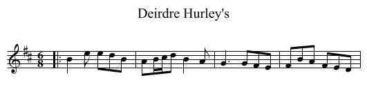 Deirdre Hurley's - staff notation