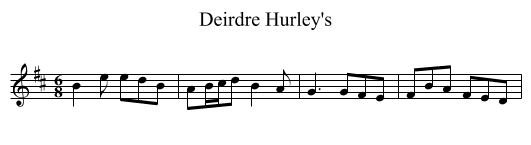 Deirdre Hurley's - staff notation
