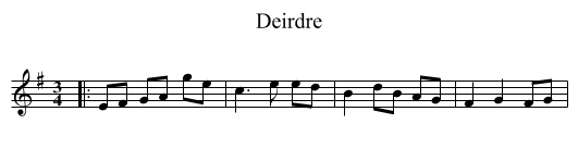 Deirdre - staff notation