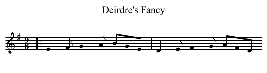 Deirdre's Fancy - staff notation