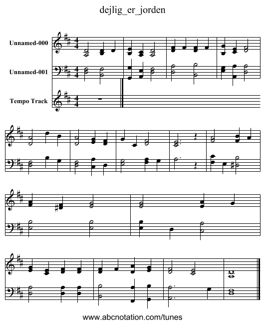 dejlig_er_jorden - staff notation