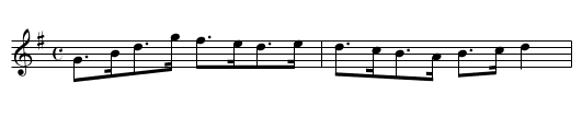 Del Caro's Hornpipe - staff notation