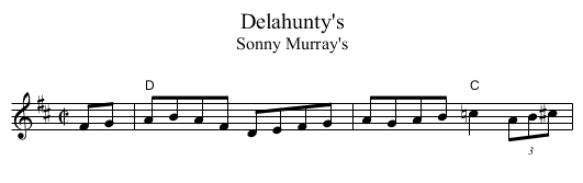 Delahunty's - staff notation