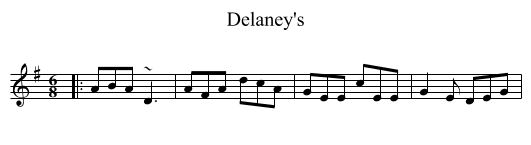 Delaney's - staff notation