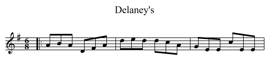 Delaney's - staff notation