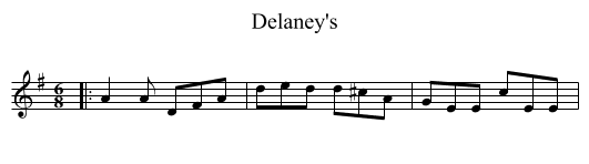Delaney's - staff notation