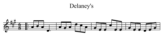 Delaney's - staff notation
