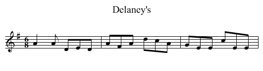 Delaney's - staff notation