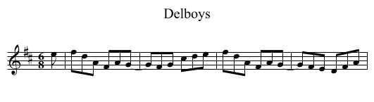 Delboys - staff notation