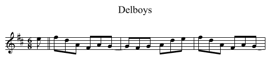 Delboys - staff notation