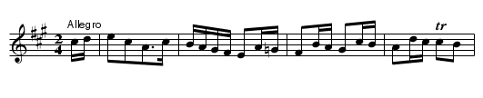 Delgaty Castle - staff notation