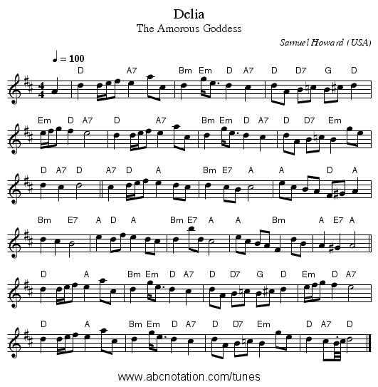 Delia - staff notation
