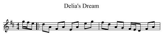 Delia's Dream - staff notation