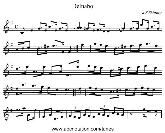 Delnabo - staff notation