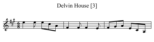 Delvin House [3] - staff notation