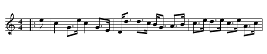 Delvin House - staff notation