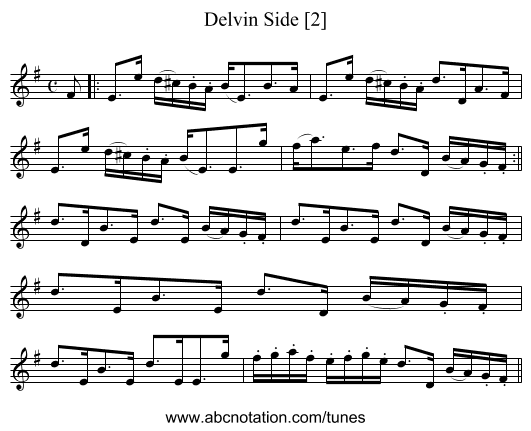 Delvin Side [2] - staff notation