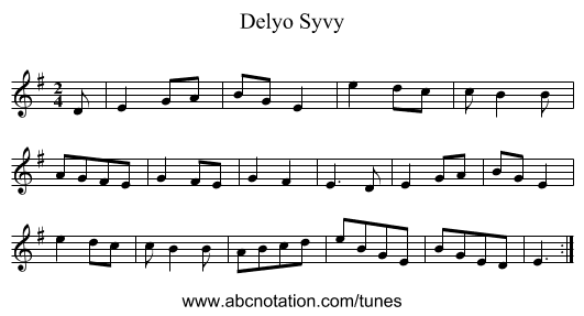 Delyo Syvy - staff notation