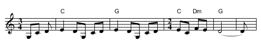 Dem Milners Trern - staff notation