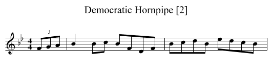 Democratic Hornpipe [2] - staff notation