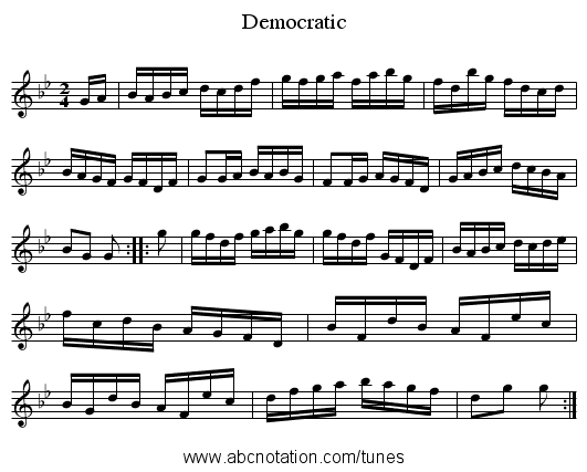 Democratic - staff notation