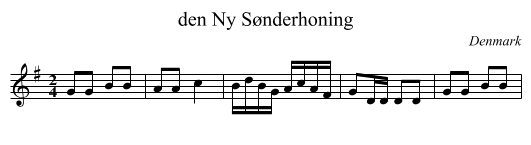 den Ny Sønderhoning - staff notation