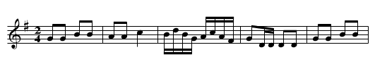 Den Ny Sonderh&oslash;ning - staff notation