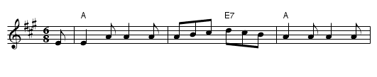 den Toppede H&oslash;ne #3 - staff notation