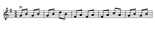 Den toppede Høne - staff notation