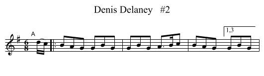 Denis Delaney   #2 - staff notation