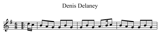 Denis Delaney - staff notation