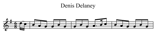Denis Delaney - staff notation