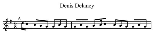 Denis Delaney - staff notation