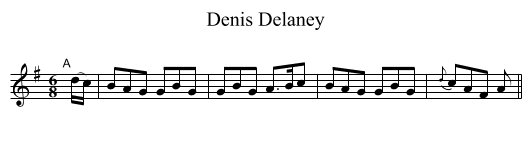 Denis Delaney - staff notation