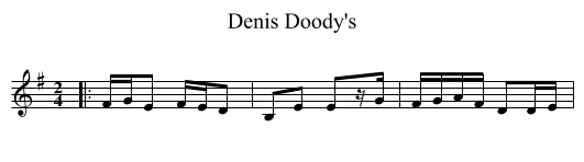 Denis Doody's - staff notation