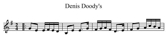 Denis Doody's - staff notation
